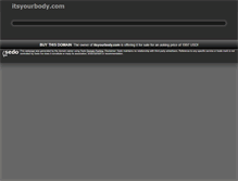 Tablet Screenshot of itsyourbody.com